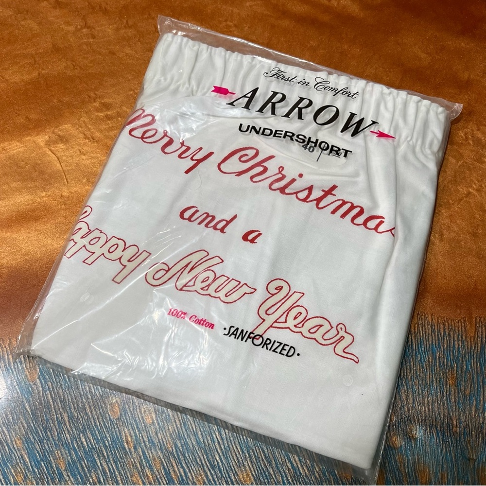 Vintage Arrow Undershorts Boxers Merry Christmas Happy New Year NOS USA …